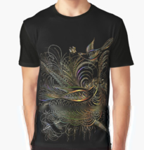 Peacocks and lavender flowers Graphic T-Shirt Graphic T-Shirt - £16.77 GBP