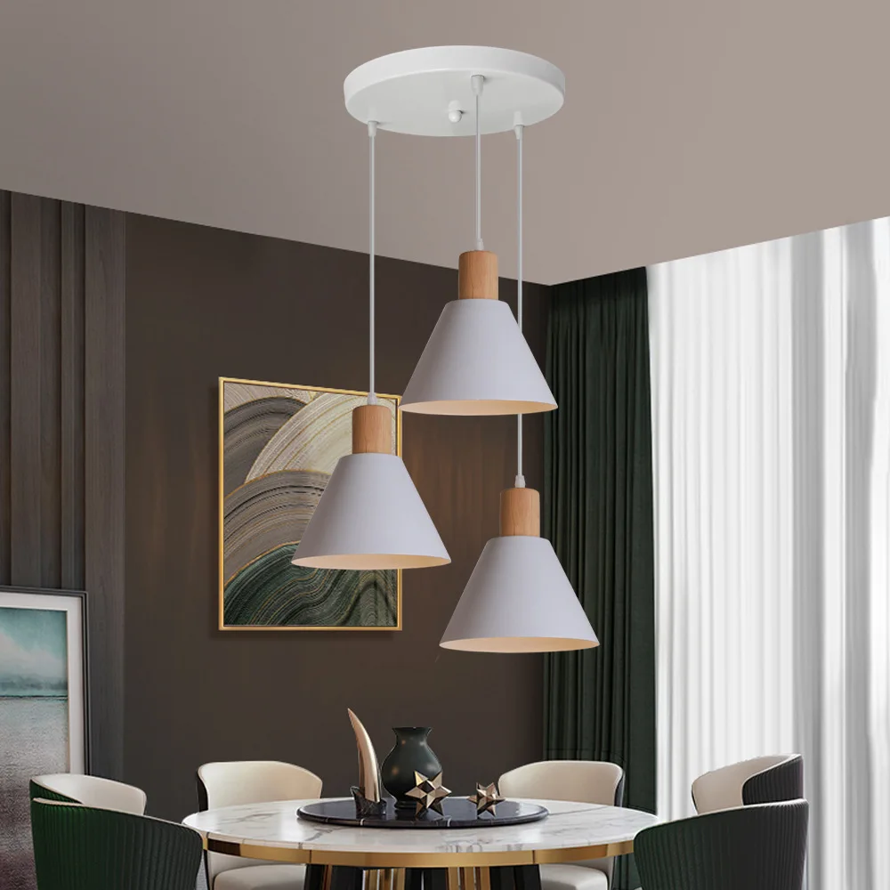 Modern Nordic White Pendant Lights Simple LED Hanging Lamp for Living Room - £26.91 GBP+