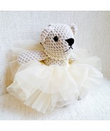 Tutu Scrunch Coquette Ballerina Bear Bag Charm Keychain Cream - €20,40 EUR