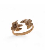 Bronze Adjustable Two Flower Dogwood Ring - $322.99 MXN