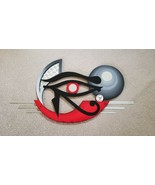 Unique EYE Wall Sculpture, The Eye of Horus, wood with Metal Egyptian Wa... - $299.99