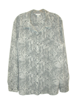 Time and Tru Xxxl 22 Womens Button Up Snake Print Shirt Long Sleeve Coll... - £9.69 GBP