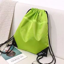BANSUO Sports bags, Nylon Drawstring Bags Gym Drawstring Backpack, (Green), 4Pcs - £10.29 GBP