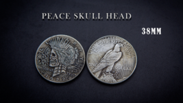 PEACE SKULL HEAD COIN by Men Zi Magic - $11.87