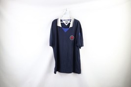 Vintage 90s Tommy Hilfiger Mens XL Faded Spell Out Collared Soccer Jersey Shirt - £54.77 GBP