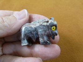 (Y-BUF-61) white gray BUFFALO calf bison figurine stone gemstone SOAPSTO... - $12.66 CAD