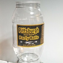 Pittsburgh Party Balls Plastic Canister EMPTY Man Cave Storage Display Jug - £7.75 GBP