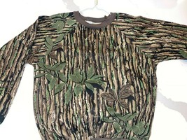 REALTREE CAMOUFLAGE TREE LEAVES THERMAL COLD WEATHER  LS SHIRT HUNTING M... - $20.65