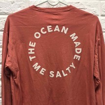 Vs Pink The Oc EAN Made Me Salty Coral Long Sleeve Tshirt Sz Xs Victoria’s Secret - £20.18 GBP