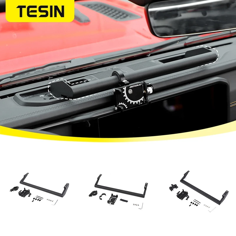 TESIN Car Center Console Expansion Phone Holder Stand Bracket For Jeep Wrangler - £53.68 GBP+