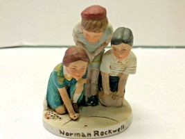 Norman Rockwell Dave Grossman Porcelain KNUCKLES DOWN Marble Champion Figurine - £11.62 GBP