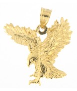 Eagle Unisex Pendant 14kt Yellow Gold 196326 - £79.12 GBP