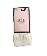 New Juicy Couture Girls Size L Sparkle Monogram Ivory Footless Tights - $9.89