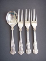 Lot of 4 Walker &amp; Hall Sheffield WKL7 Kings Silverplate Forks + Soup Spoon - £29.65 GBP