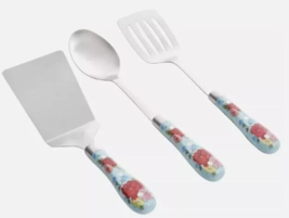 Pioneer Woman Sweet Rose Kitchen Utensils Bakelite Handles Stainless Ste... - $479.46 MXN