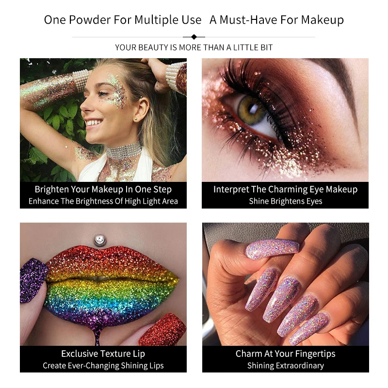 Play New Glitter Eye Shadow Professional Makeup Monochrome Shining Eyeshadow Seq - £23.17 GBP