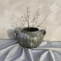 Antique Vessel, Primitive Clay Pot, Wabi Sabi Décor, Rustic Mediterranean Table  - £142.51 GBP