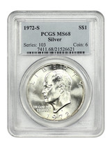 1972-S $1 Silver PCGS MS68 - £121.07 GBP