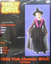 Child Pink Glamour Witch Halloween Costume Girl&#39;s Small 3-5 NEW UNUSED - £4.74 GBP