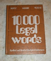 Ten Thousand Legall Words, Spelled and Divided for Quick Reference by Ku... - $3.58