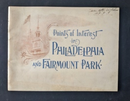 1900 Points of Interest in Philadelphia &amp; Fairmount Park Photo Souvenir Booklet - £35.93 GBP