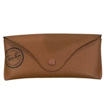 RAY BAN Sunglasses - CASE ONLY -  6" Soft Snap Brown Leather With Felt Liner - $7.24