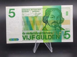 Netherlands Banknote 5 Gulden 1973 P-95 ~ Xf+ - £7.77 GBP