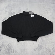 Forever 21 Sweater Womens Small Black Casual Pullover Cropped Over Sized Ribbed - £20.38 GBP