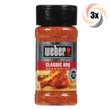 3x Shakers Weber Classic BBQ Flavor Seasoning | 3.25oz | Gluten &amp; MSG Free - £12.88 GBP