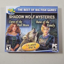 Big Fish PC Game Shadow Wolf Mysteries Curse of the Full Moon/Bane Of The Family - £8.50 GBP