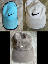 Lot of 3 Nike Center Check Swoosh Hats - £23.88 GBP