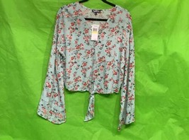 Freshman Juniors&#39; Floral Print Tie-Waist Blouse M - $18.99