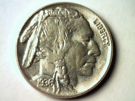 1936 Buffalo Nickel Choice Uncirculated / Gem Ch. Unc. / Gem Nice Original Coin - £38.03 GBP