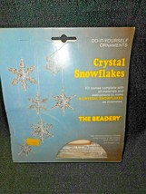 The Beadery Crystal Snowflakes Bead Christmas Ornament Kit Makes 6 1982 Complete - £15.97 GBP