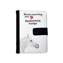 Boulonnais- Notebook with the calendar of eco-leather with an image of a... - $38.99