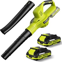 Leaf Blower Cordless: 21V Electric Leaf Blower: Lightweight, And Two Batteries. - £91.68 GBP