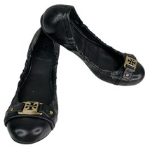 Tory Burch Ballet Flats Black 7.5 Leather Flaw - $49.99