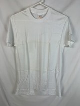 Vintage Sears T Shirt Plain White Tee Single Stitch Medium Crew USA 70s 80s - £19.63 GBP