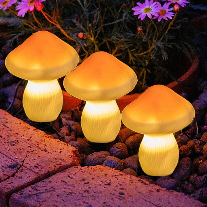 Upgraded Solar LED Light Outdoor Waterproof Mushroom String Lights Solar Fairy L - £60.61 GBP