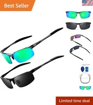 Durable Men&#39;s Polarized Sunglasses for Outdoor Sports – UV Protection In... - $560.27 MXN