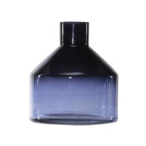 Blue Soda Lime Glass Bottle Vase 6&quot;H - $49.60