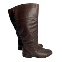 Orvis Regence Comfort Leather Boots 6B Brown Fleece Lined Flat Heel Almo... - £82.70 GBP