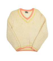 Vintage Russ Wool Mohair Blend Sweater V Neck Grandma Cottagecore Cricket S - £16.78 GBP