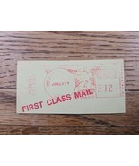 US Mail Post Meter Stamp Mount Pleasant Iowa 1977 Cutout USPS First Clas... - $3.99