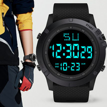 Men Digital Sports Watch Tactical Military Led Backlight Wristwatch Wate... - £11.78 GBP