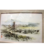 Framed Decorative Japanese Print, &quot;The Taveler&quot;, by Kawano - £3.91 GBP