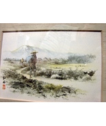 Framed Decorative Japanese Print, &quot;The Taveler&quot;, by Kawano - $4.90