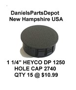 x15 1-1/4&quot; HEYCO 2740 DP 1250 HOLE CAP DOME PLUG BLACK PLASTIC NYLON COV... - £8.59 GBP