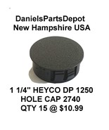 x15 1-1/4&quot; HEYCO 2740 DP 1250 HOLE CAP DOME PLUG BLACK PLASTIC NYLON COV... - $10.99