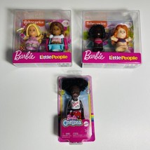 NEW Barbie lot of 3 Mini Dolls - 2 Little People- &amp; Barbie Chelsea - £14.56 GBP